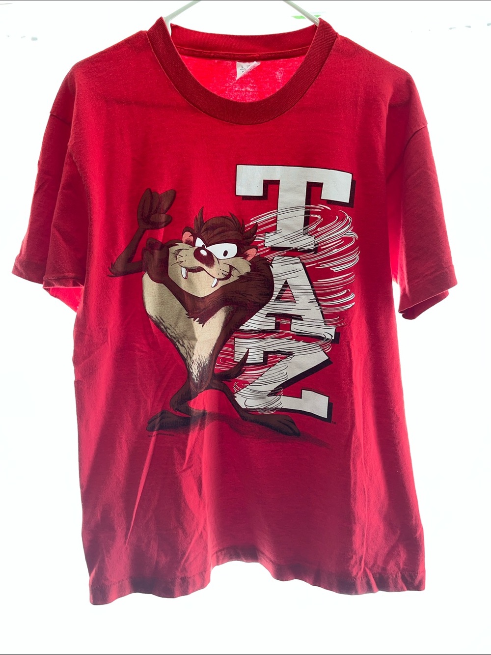 Fruit of the Loom Red Tasmanian Devil Graphic Tee - Men's Short Sleeve